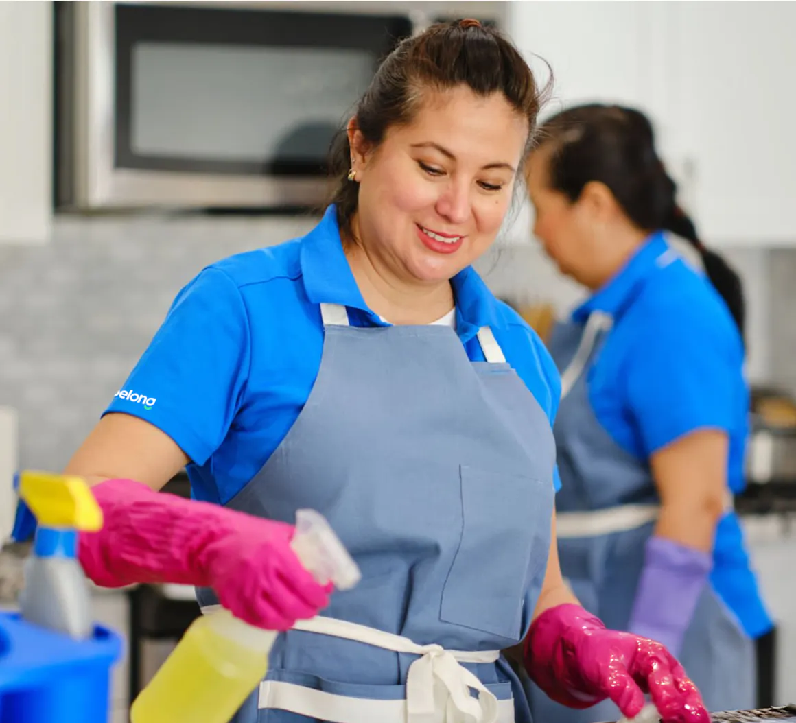 A Belong Pro doing Cleaning work