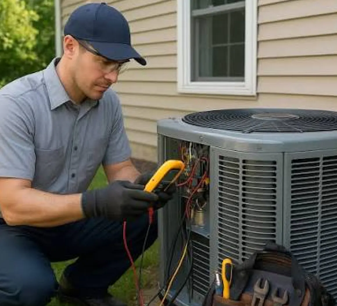 A Belong Pro doing HVAC work