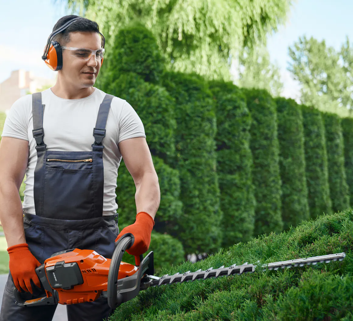 A Belong Pro doing Landscaping work